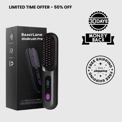 GloBrush Pro Portable Hair Straightener Brush