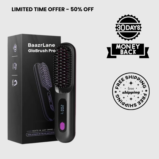 GloBrush Pro Portable Hair Straightener Brush