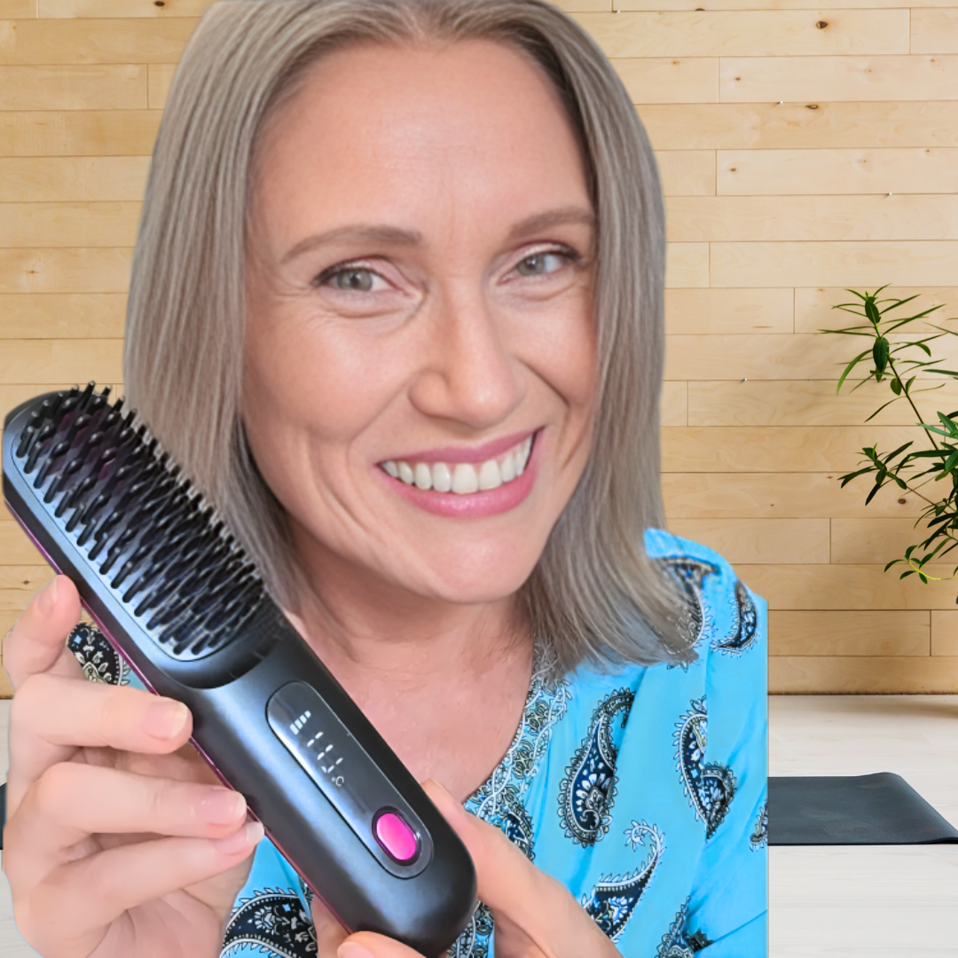 GloBrush Pro Portable Hair Straightener Brush