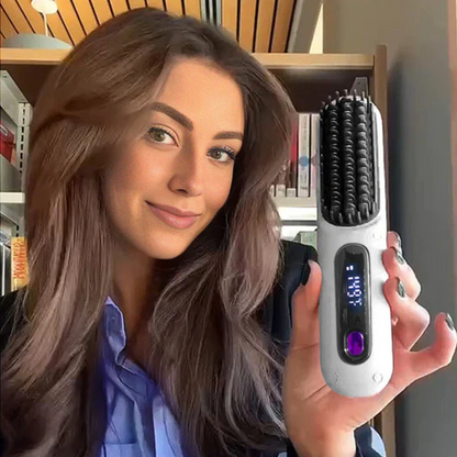 GloBrush Pro Portable Hair Straightener Brush