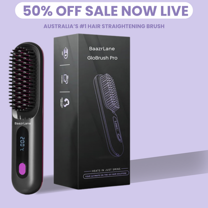 GloBrush Pro Portable Hair Straightener Brush